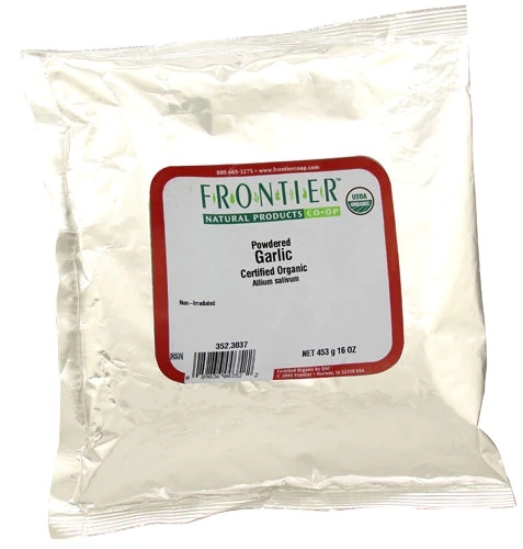 Alho em Pó Orgânico Frontier Natural Products 453g: Sabor e Saúde em Sua Cozinha