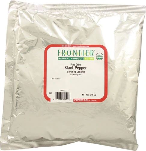 Pimenta do Reino Preta Moída Fina Orgânica Frontier Natural Products - 454g (1 lb)