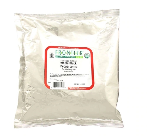 Pimenta do Reino Preta em Grãos Orgânica Frontier - 454g - Sabor Puro e Saúde