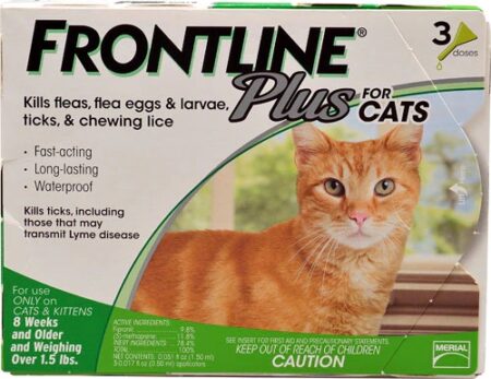 Frontline Plus for Cats -- 3 Tubes