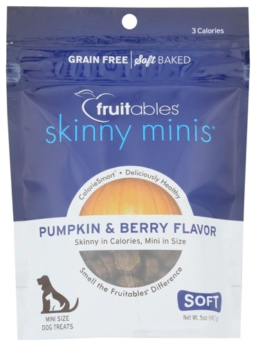 Petiscos Fruitables Skinny Minis Abóbora & Frutas Vermelhas para Cães - 142g: Sabor e Saúde em Cada Mordida