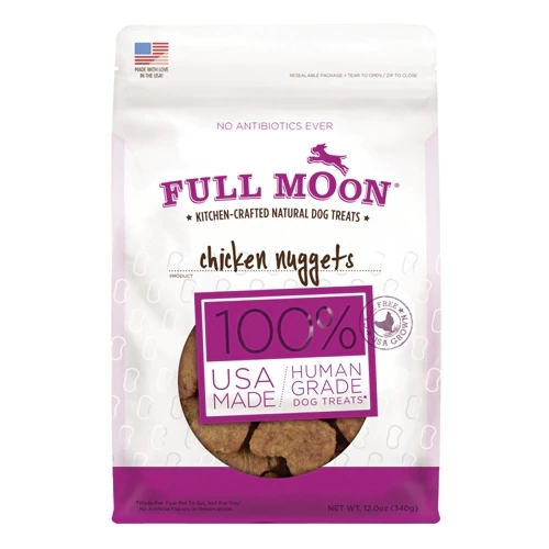 Petiscos para Cães Full Moon Chicken Nuggets - 340g | Sabor Frango Premium