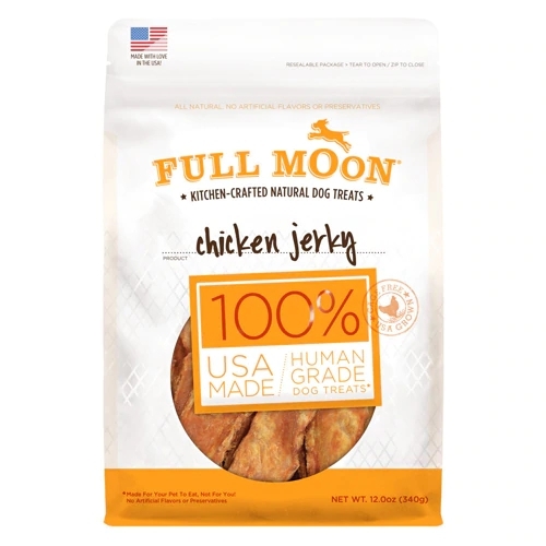 Petisco Natural Full Moon Chicken Dog Jerky Treats – 340g — foto 1 Petisco Natural Full Moon Chicken Dog Jerky Treats - 340g