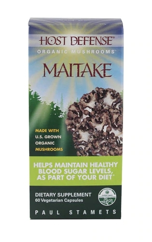 Fungi Perfecti HostDefense® Maitake Orgânico - 60 Cápsulas Vegetarianas - Potência e Bem-Estar Natural