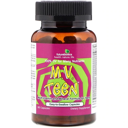 Futurebiotics M.V. Teen™ Multivitamínico e Mineral para Adolescentes - 180 Cápsulas