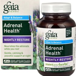 Gaia Herbs Adrenal Health® Nightly Restore: 60 Cápsulas Veganas para o Bem-Estar Noturno