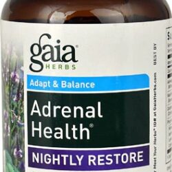 Gaia Herbs Adrenal Health® Nightly Restore: 120 Cápsulas Veganas para o Equilíbrio Adrenal e Bem-Estar Noturno