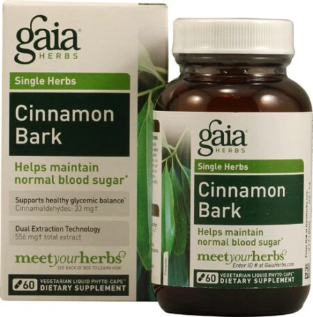 Gaia Herbs Cinnamon Bark -- 60 Capsules