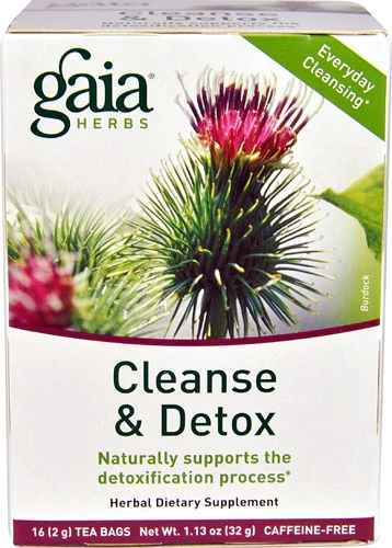 Gaia Herbs Cleanse and Detox - 16 Sachês de Chá para Purificação Corporal
