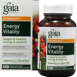 Gaia Herbs DailyWellness™ Energy Vitality - 60 Cápsulas Líquidas para Mais Disposição