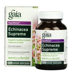 Gaia Herbs Echinacea Supreme - 60 Cápsulas Vegetais Líquidas para Imunidade Forte
