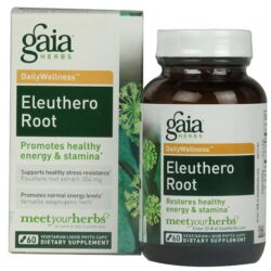 Gaia Herbs Eleuthero Root 60 Cápsulas Vegetarianas Líquidas - Energia e Bem-Estar