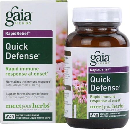 Gaia Herbs RapidRelief™ Quick Defense -- 40 Vegetarian Liquid Phyto-Caps™