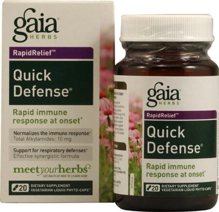 Gaia Herbs RapidRelief™ Quick Defense -- 20 Vegetarian Liquid Phyto-Caps™