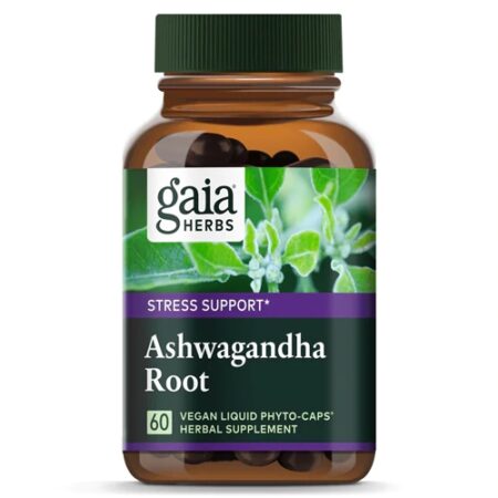 Gaia Herbs Single Herbs Ashwagandha Root -- 60 Vegetarian Liquid Phyto-Caps™