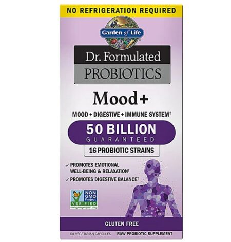 Garden of Life Dr. Formulated Probiotics Mood plus -- 50 billion - 60 Vegetarian Capsules