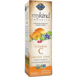 Vitamina C Orgânica Garden of Life Mykind Organics Spray Laranja-Tangerina 59ml - Reforço Imunológico Natural