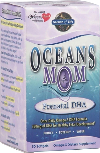 Garden of Life Oceans Mom Morango - 30 Cápsulas de Ômega 3 Premium