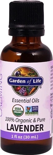 Óleo Essencial de Lavanda Orgânico Garden of Life - 30ml (1 fl oz) - Puro e Certificado