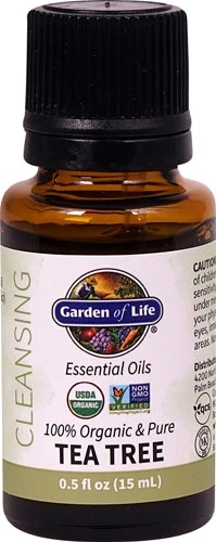 Óleo Essencial Orgânico Tea Tree Garden of Life 15ml - Puro e Certificado