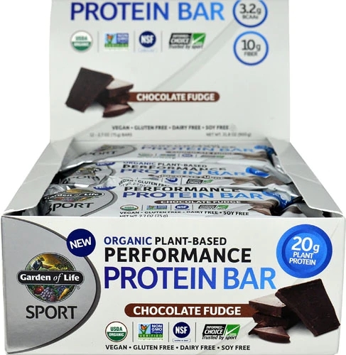 Garden of Life Sport Barra de Proteína Chocolate Fudge - 12 Barras (Aprox. 60g cada)