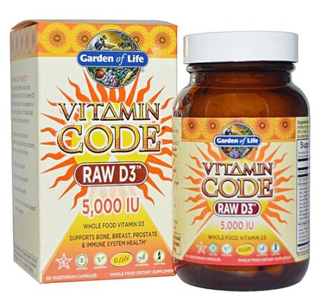 Garden of Life Vitamin Code® RAW D3 -- 5000 IU - 60 Capsules