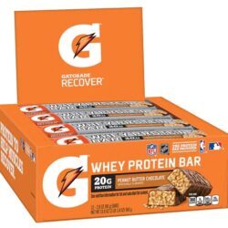 Barra de Proteína Gatorade Whey Peanut Butter Chocolate - Pack com 12 Unidades (Aprox. 60g cada)