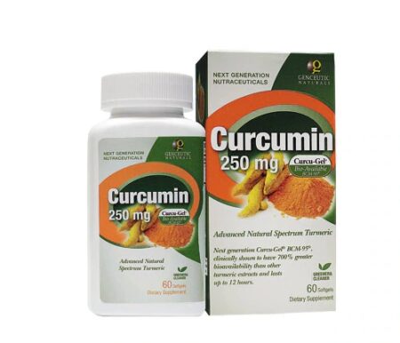 Genceutic Naturals Curcumin -- 250 mg - 60 Softgels