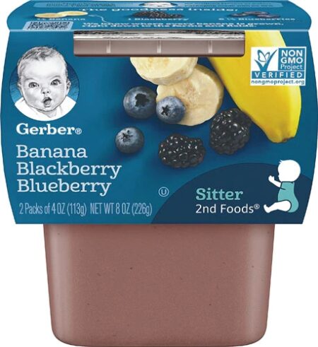 Gerber 2nd Foods Banana Blackberry Blueberry -- 2 Packs