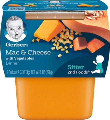 Gerber NatureSelect™ 2nd Foods® Nutritious Dinners Macaroni and Cheese -- 2 Containers