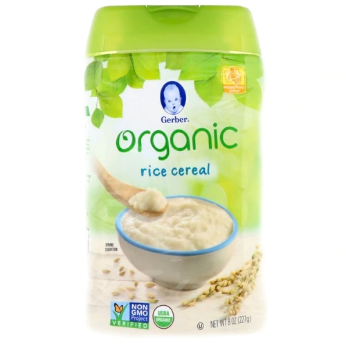 Gerber Organic Cereal de Arroz para Bebê 227g - Orgânico, Rico em Ferro e Vitaminas