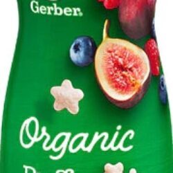 Gerber Organic Puffs Figo e Amora 42g | Snack de Grãos Orgânico para Bebês