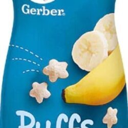 Gerber Puffs Banana (42g): Snack Saudável e Nutritivo para Bebês | Crocante e Dissolve na Boca
