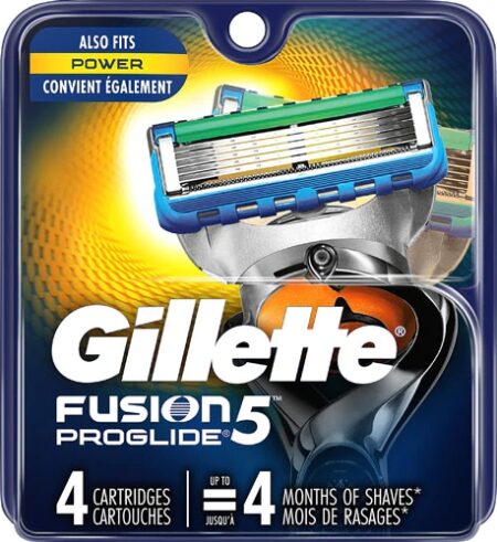 Gillette Fusion5 ProGlide Mens Razor Blades Refills -- 4 Cartridges