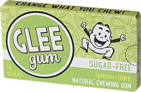 Glee Gum Xylitol Sweetened Natural Gum Lemon Lime -- 16 Pieces