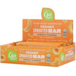 Go Raw Barra Orgânica Germinada Sem Glúten Damasco e Linhaça - 10 Barras (Aprox. 280g)