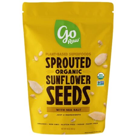 Go Raw Organic Sprouted Sunflower Seeds Sea Salt -- 14 oz