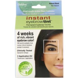 Godefroy Instant Eyebrow Tint - Tinta Temporária para Sobrancelhas Preto Natural - 1 Kit (Aproximadamente 30g)