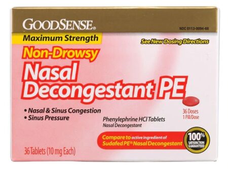 Good Sense Non-Drowsy Nasal Decongestant PE -- 36 Tablets