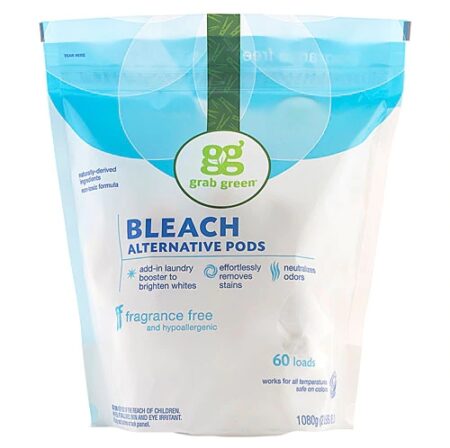 GrabGreen Bleach Alternative Pods 60 Loads Fragrance Free -- 60 Pods