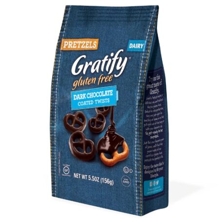 Gratify Gluten Free Coated Pretzel Twists Dark Chocolate -- 5.5 oz