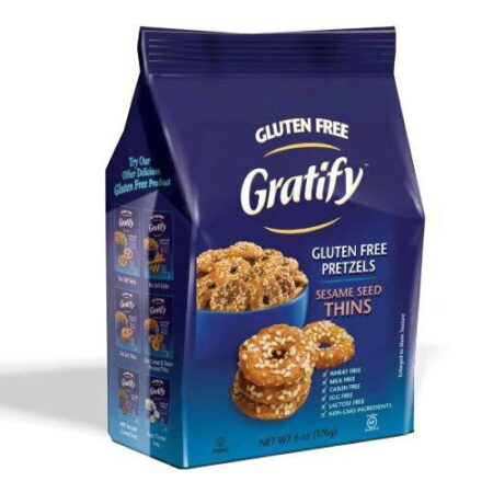 Gratify Gluten Free Pretzels Sesame Seed Thins -- 10.5 oz