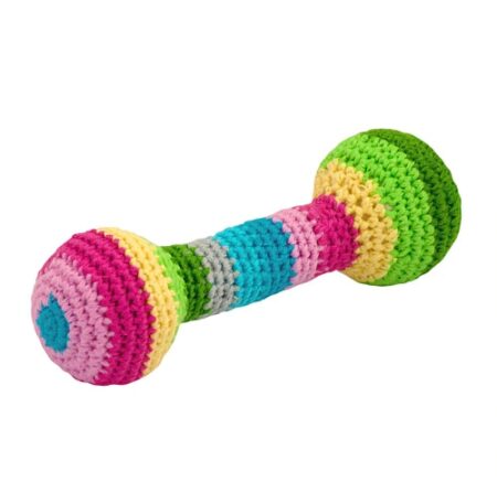 Green Sprouts Chime Rattle made from Organic Cotton-Multicolor-3mo+ -- 1 Toy