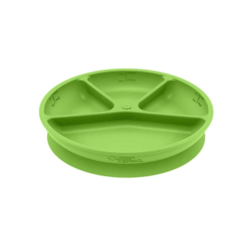 Prato Infantil Green Sprouts Learning Plate Verde - 1 Unidade (A partir de 12 meses)