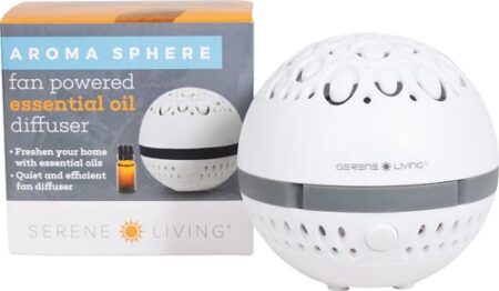 GreenAir Aroma Sphere Fan Powered Essential Oil Diffuser White -- 1 Diffuser