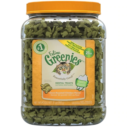 Greenies Feline Dental Treats Frango Assado - 595g: Saúde Bucal e Bem-Estar para Gatos