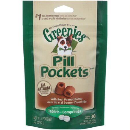 Greenies Pill Pockets Treats for Dogs Peanut Butter -- 3.2 oz