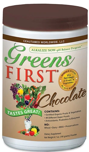 Greens First Superfood Drink Mix Chocolate 1437 oz (Aprox. 407g) - Sua Dose Diária de Nutrição Completa
