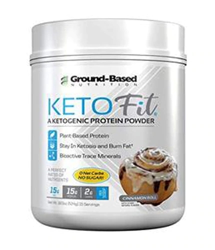 Ground-Based Nutrition Keto Fit® Protein Sabor Cinnamon Roll - 15 Porções (Aprox. 465g)
