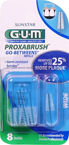 GUM Proxabrush® Go-Betweens® Refis Largos - 8 Unidades | Limpeza Interdental Profunda
